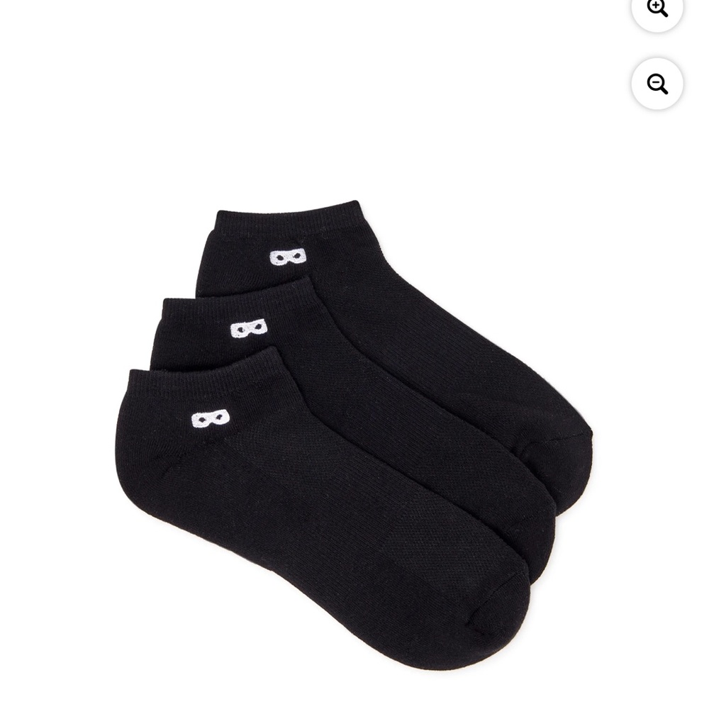 Black Athletic Ankle Socks with Logo